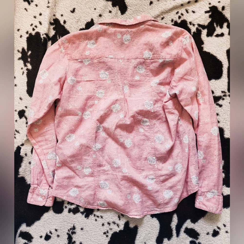 "WRANGLER" WOMEN'S Y2K BUTTON UP - FLORAL/PINK - Picture 4 of 4